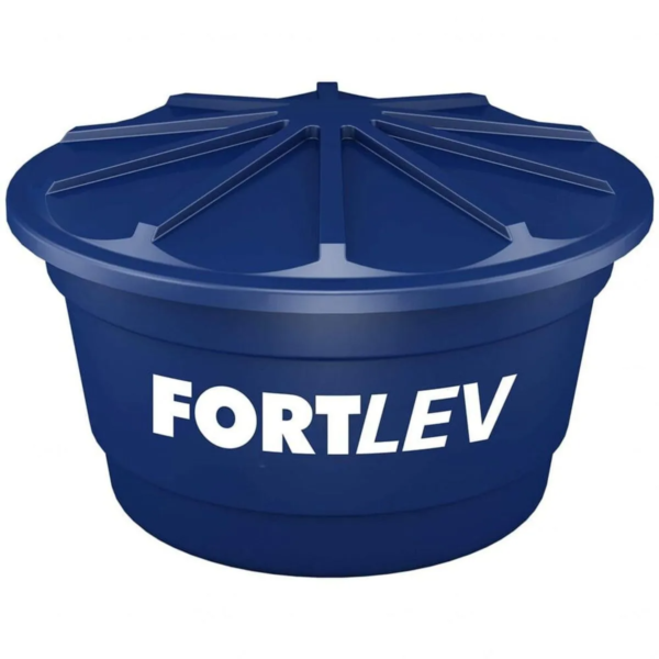 Caixa d'Água Polietileno com Tampa Azul 2000L Fortlev